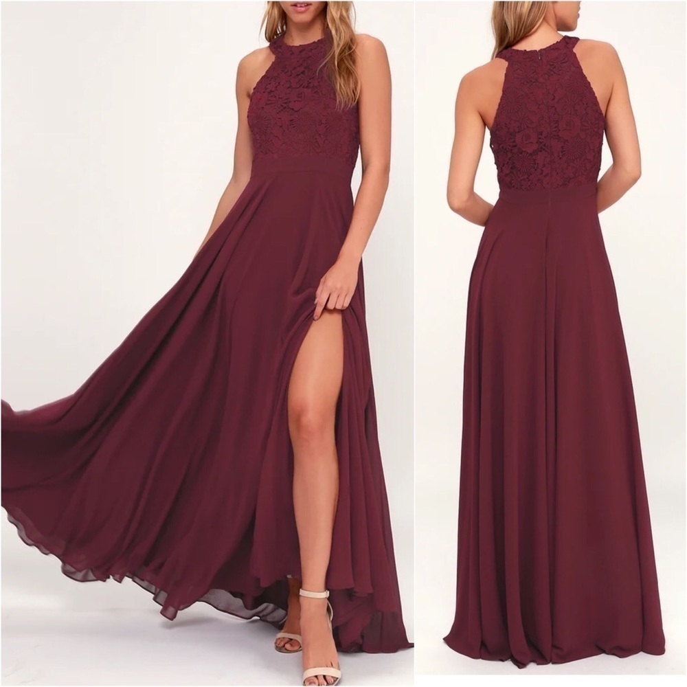 Lulus “Your Darling” Formal Floral Lace Maxi Dress - Picture 1 of 15